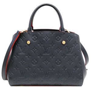 Louis Vuitton Monogram Empreinte Montaigne BB Shoulder Bag Marine Rouge